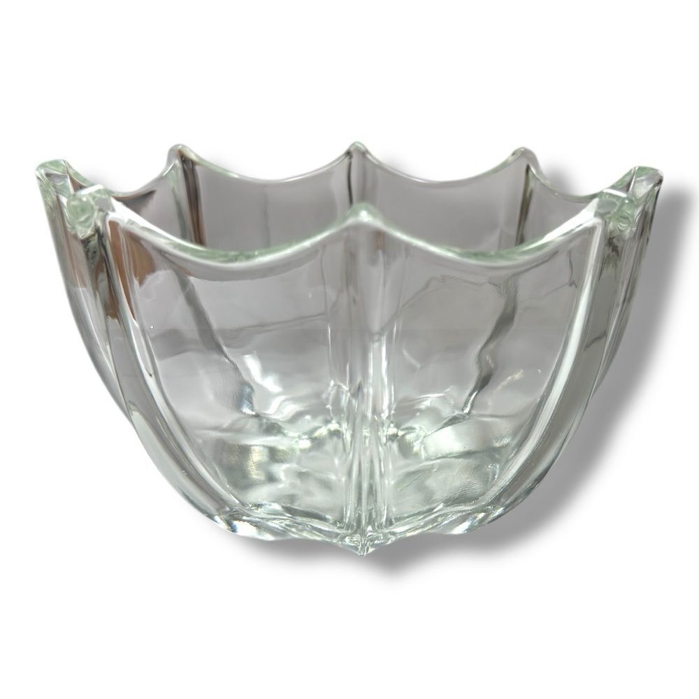 Vintage Indiana Crystal Umbrella Trinket Bowl